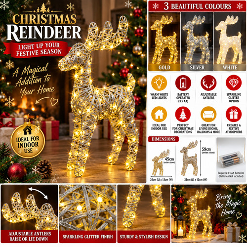 Large christmas reindeer stag - large,