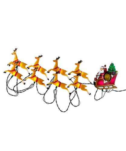 Kurt adler santa sled w - sled, w/8
