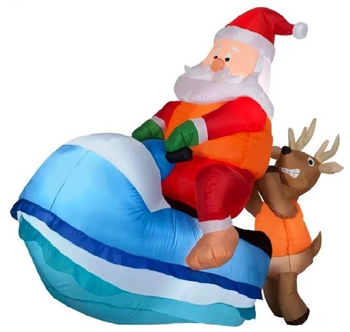 Jet skiing santa reindeer - jet,
