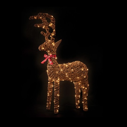 Led light reindeer rattan - reindeer,