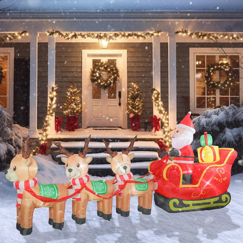 12ft inflatable santa - santa, sleigh