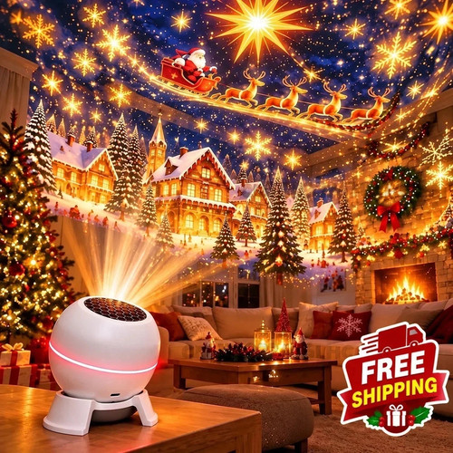 Magical christmas projection - magical,