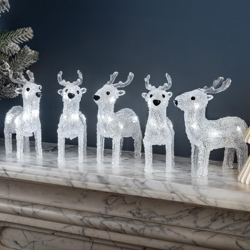Mini acrylic reindeer lights - reindeer,