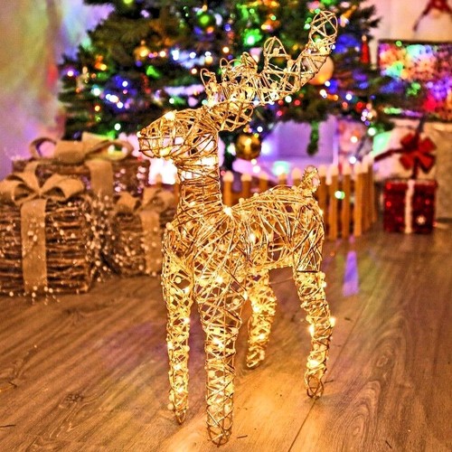 Led light standing reindeer - light,