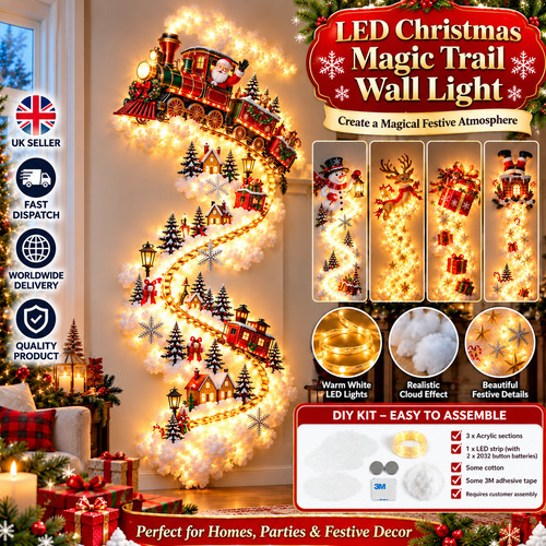 Led christmas magic trail wall - christmas,