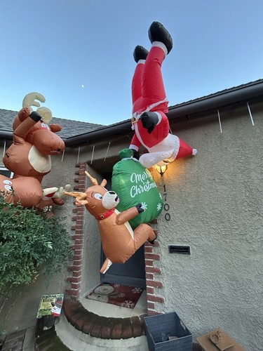 Inflatable santa and - ft,