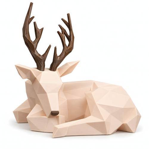 Low poly deer - low, table