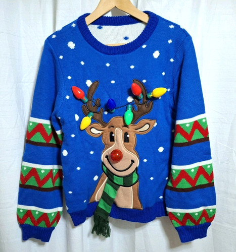 Christmas ugly blue sweater - ugly,