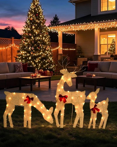 Piece lighted reindeer - piece,