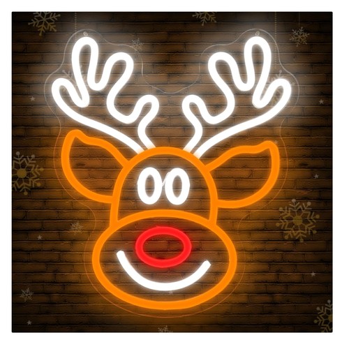 Christmas elk neon - christmas, for